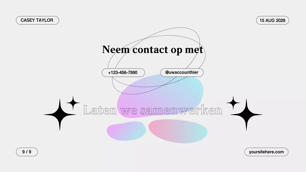 Grijze, schone, creatieve portfoliopresentatie