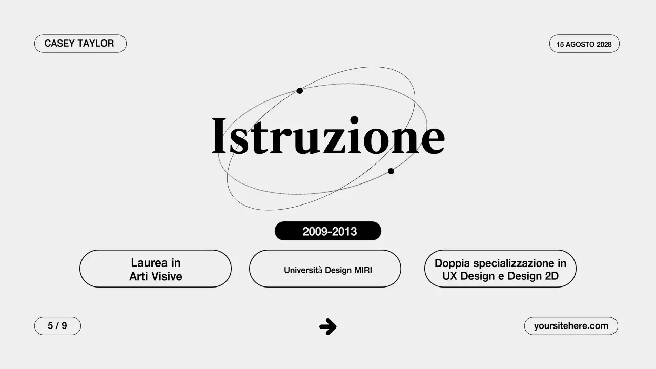Presentazione del portafoglio creativo grigio e pulito
