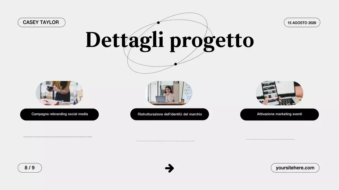 Presentazione del portafoglio creativo grigio e pulito