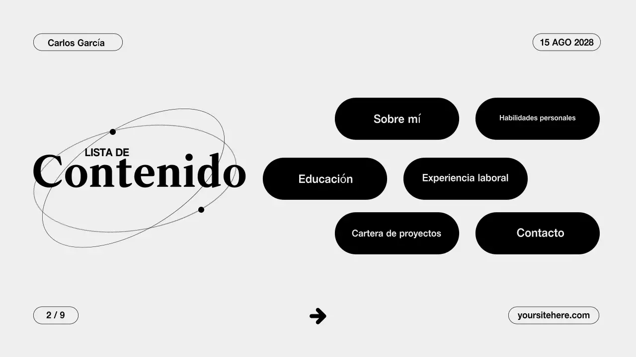 Gray Clean Presentación de la cartera creativa