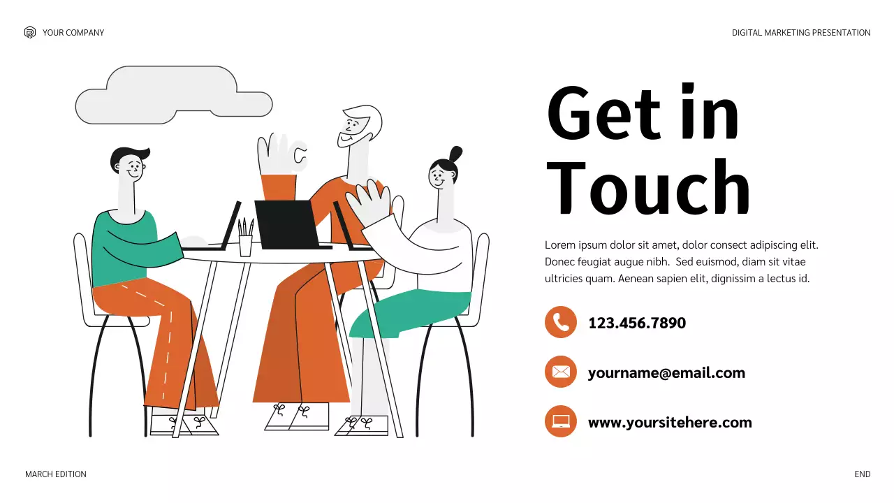 Orange Modern Digital Marketing Presentation