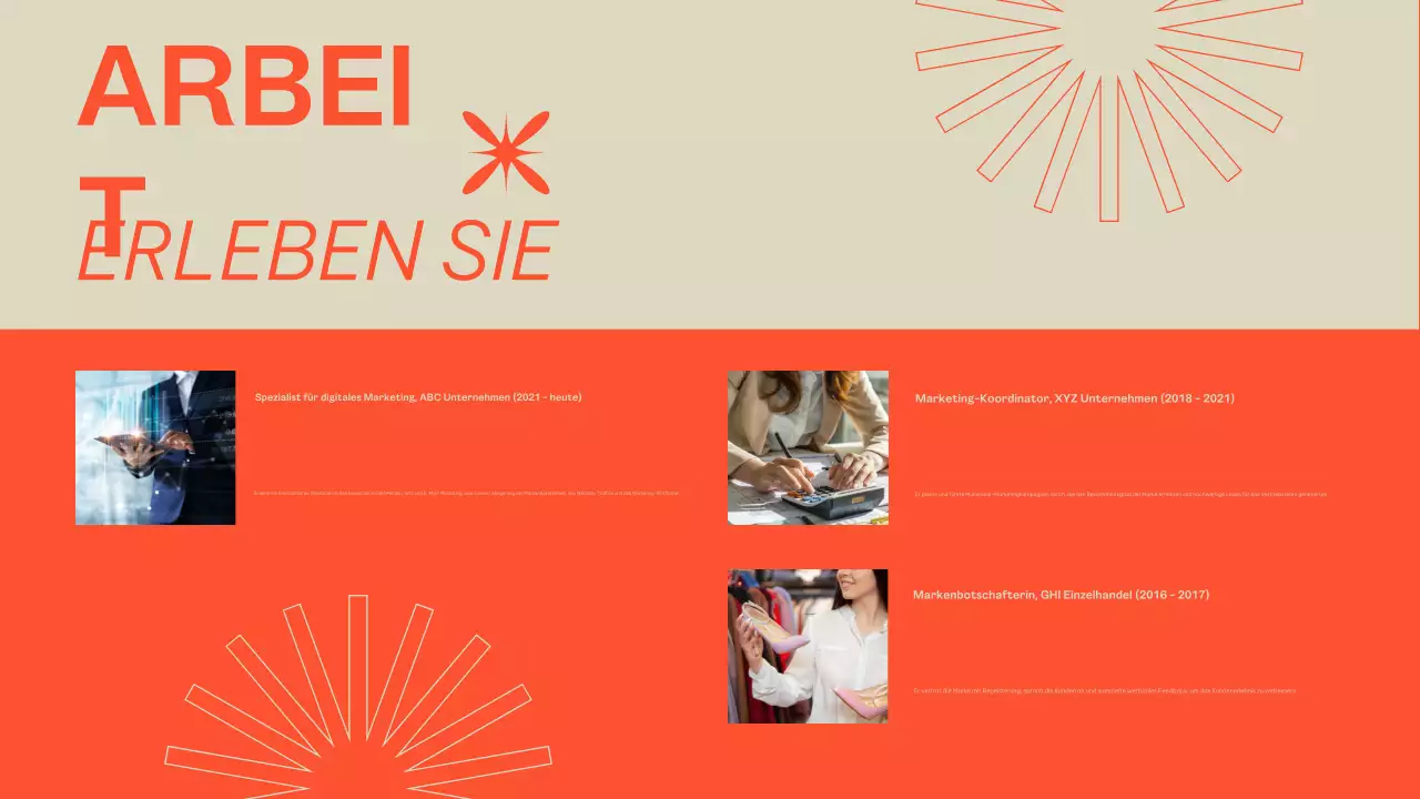 Beige Orange Modern Portfolio Presentation