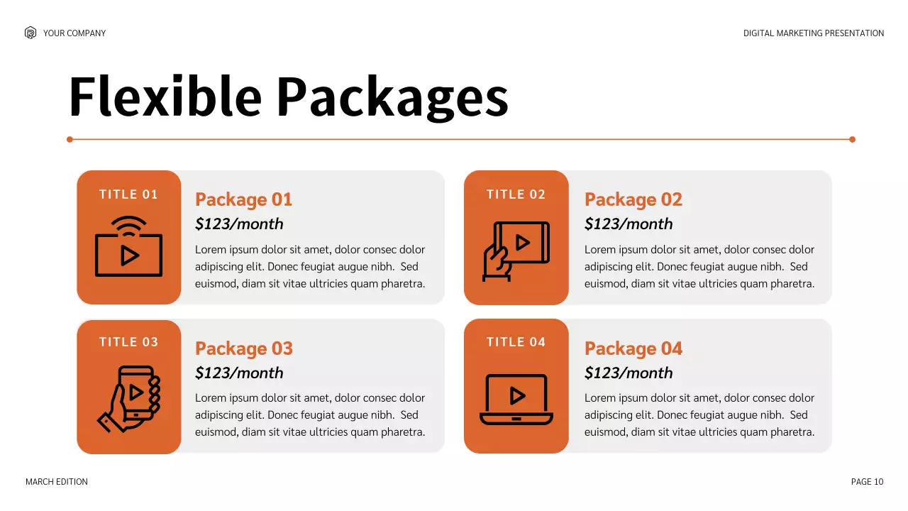 Orange Modern Digital Marketing Presentation