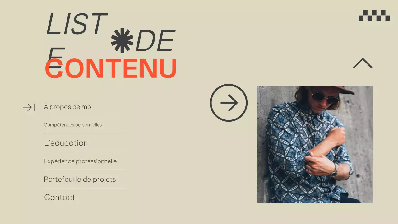 Beige Orange Présentation moderne du portfolio