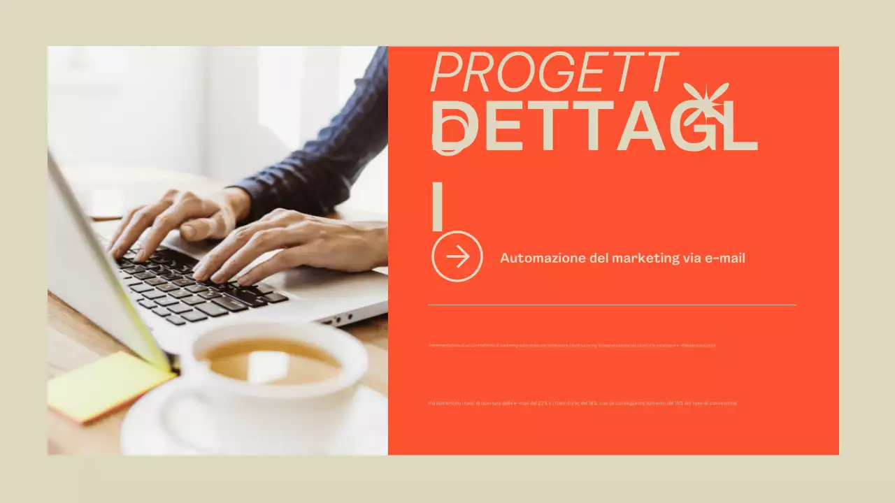 Presentazione del portafoglio moderno arancione beige