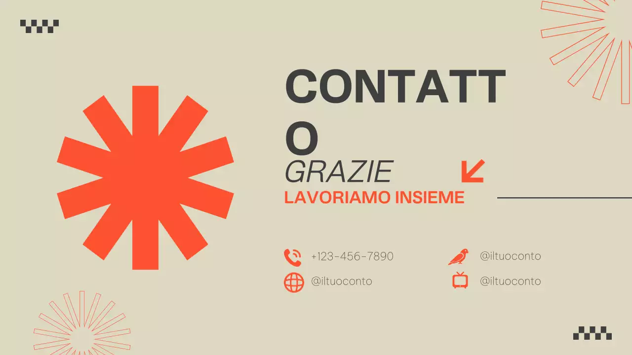 Presentazione del portafoglio moderno arancione beige