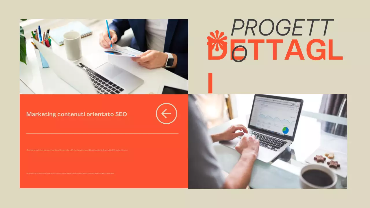 Presentazione del portafoglio moderno arancione beige