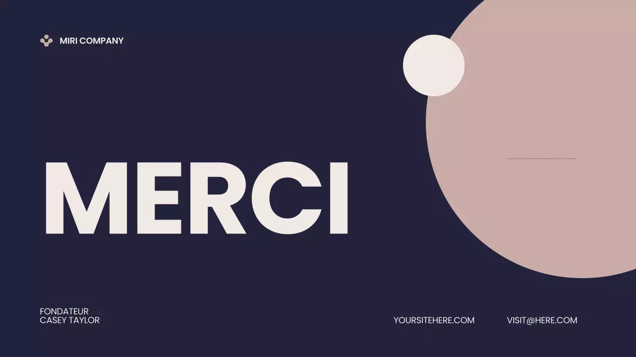 Présentation du Pitch Deck de l'entreprise moderne bleue