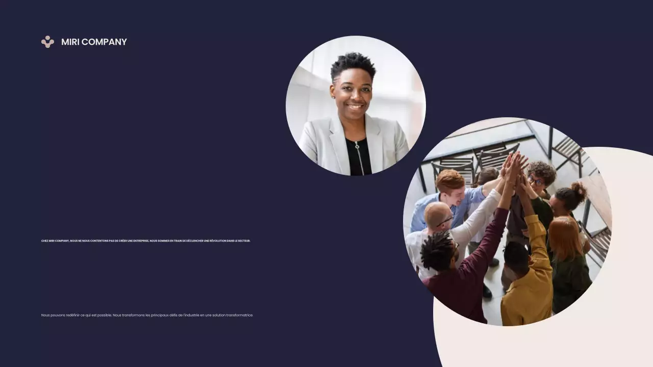 Présentation du Pitch Deck de l'entreprise moderne bleue