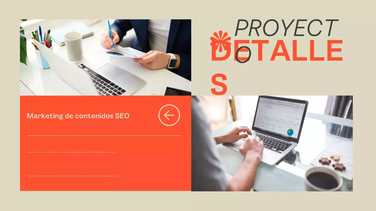 Beige Naranja Cartera Moderna Presentación