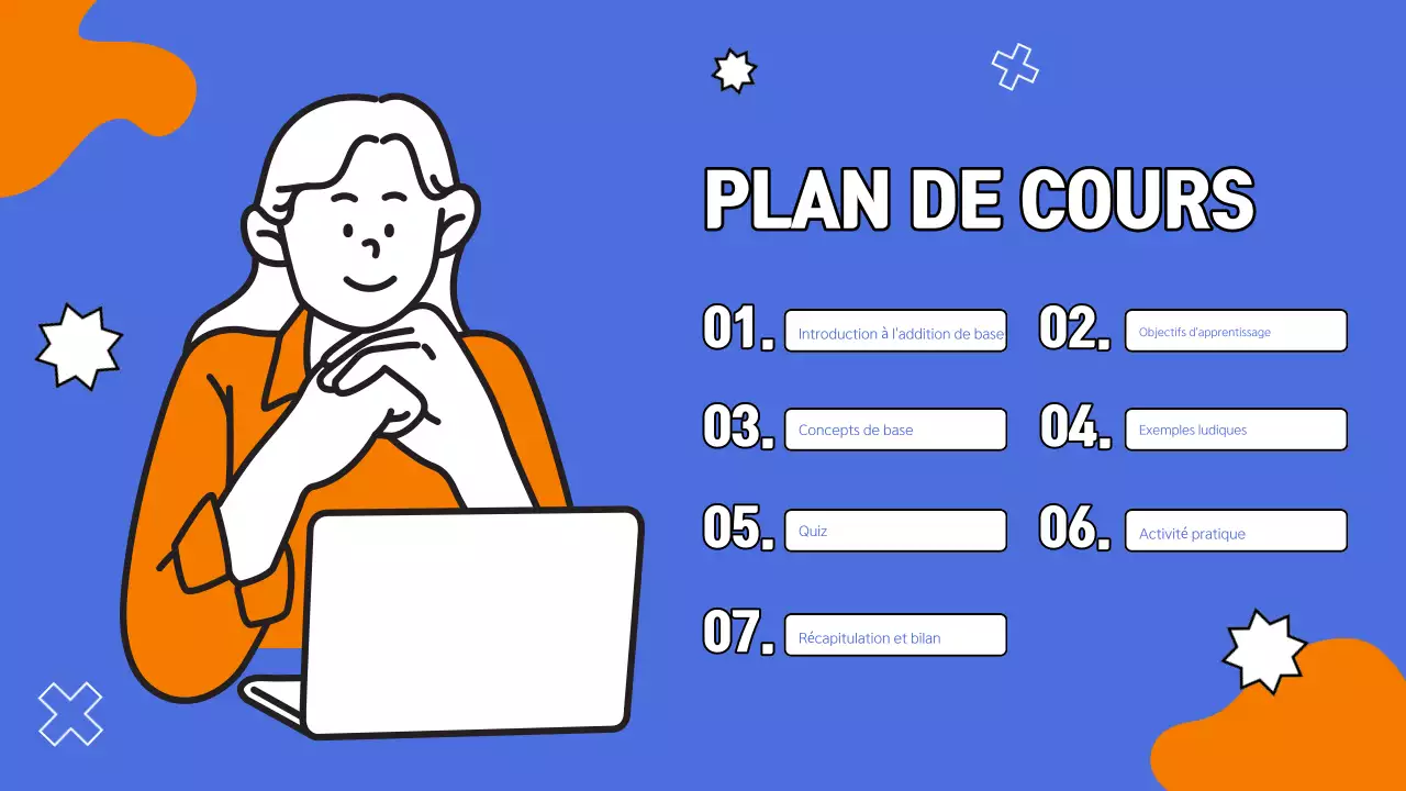 Présentation du cours de mathématiques simples bleu-orange