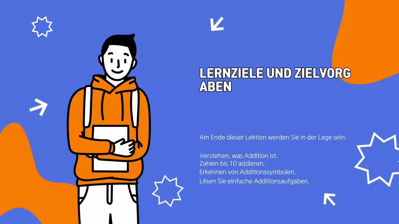 Blau Orange Einfacher Mathekurs Präsentation