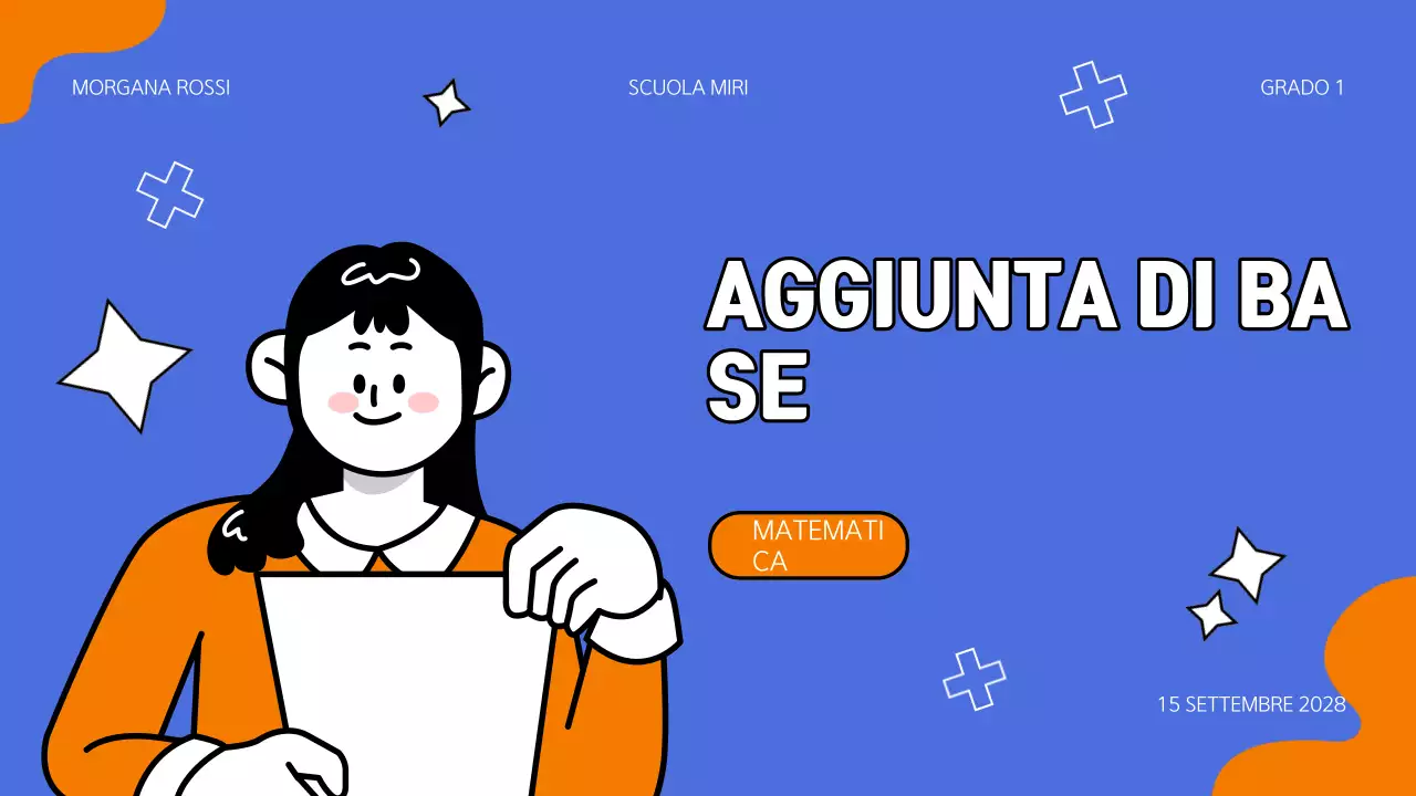 Presentazione del corso di matematica semplice blu-arancio