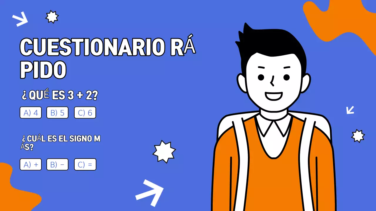 Azul Naranja Presentación del Curso de Matemáticas Simples