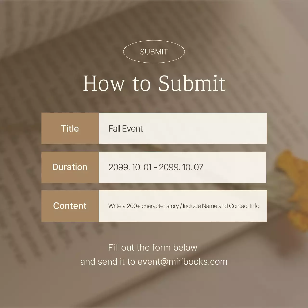 Beige Neat Event Guide