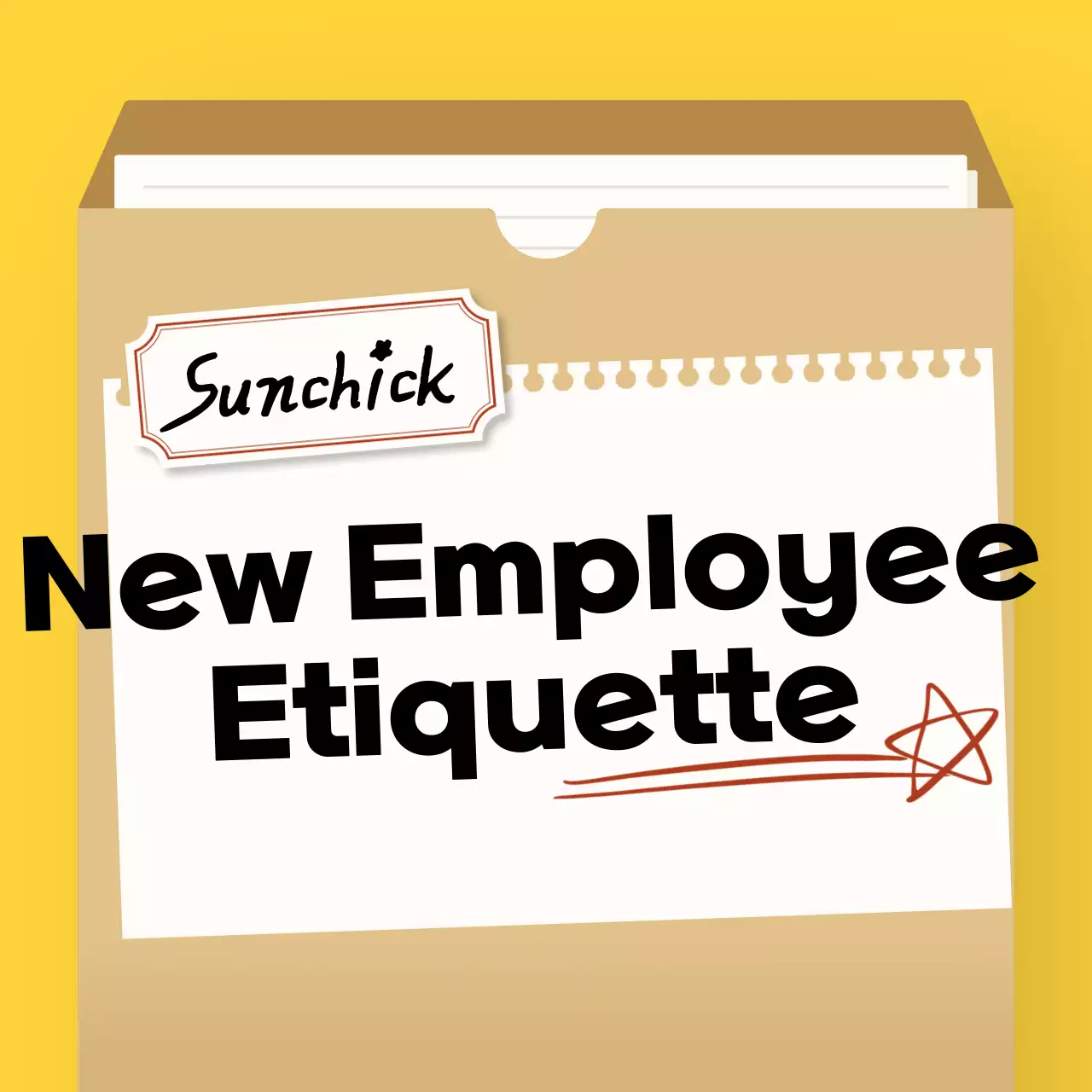 Yellow Simple Workplace Etiquette Manual for New Hires