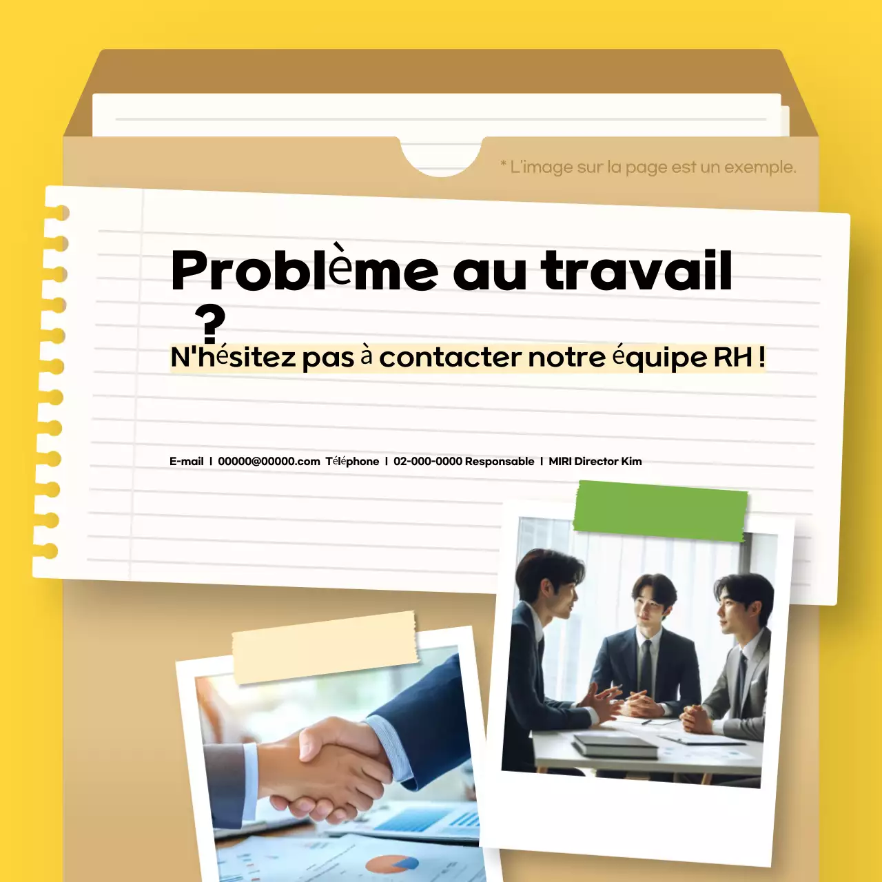 Yellow Simple Workplace Etiquette Manual for New Graduates (Manuel d'étiquette sur le lieu de travail pour les nouveaux diplômés)
