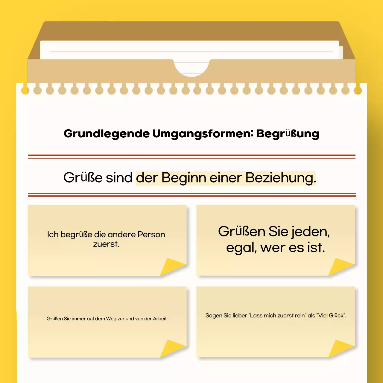 Yellow Simple Workplace Etiquette Manual for New Graduates