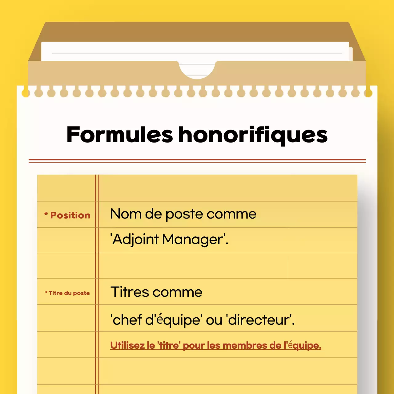 Yellow Simple Workplace Etiquette Manual for New Graduates (Manuel d'étiquette sur le lieu de travail pour les nouveaux diplômés)