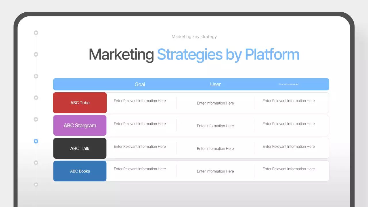 Proposta simples de marketing nas redes sociais em azul claro