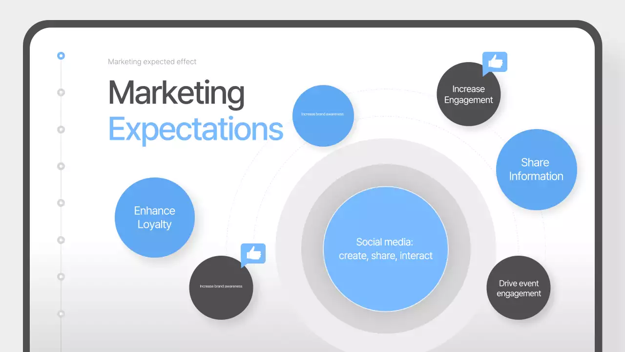 Proposta simples de marketing nas redes sociais em azul claro