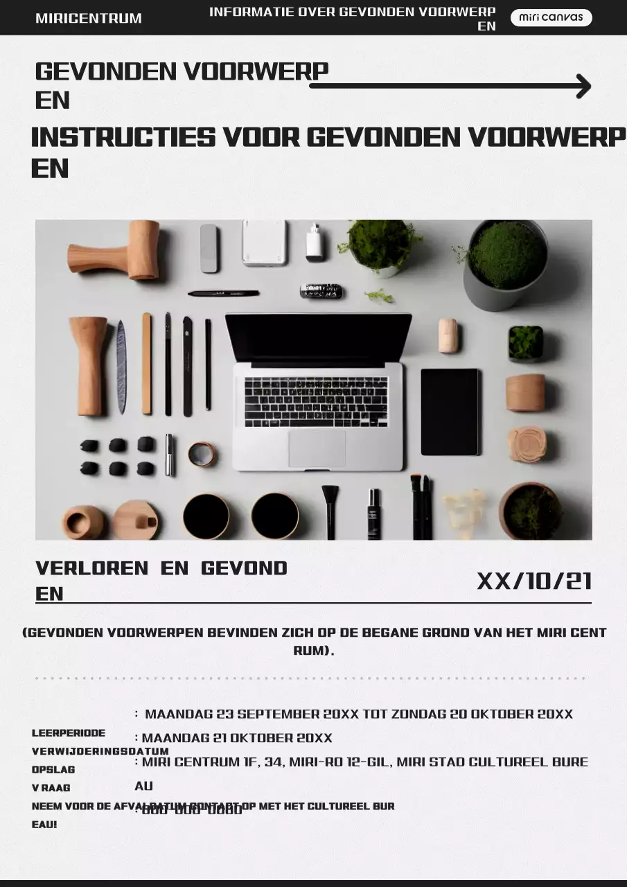 Grijs Eenvoudig Gevonden Voorwerpen