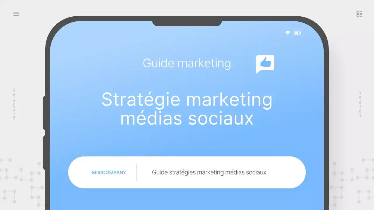 Proposition simple de marketing des médias sociaux en bleu clair