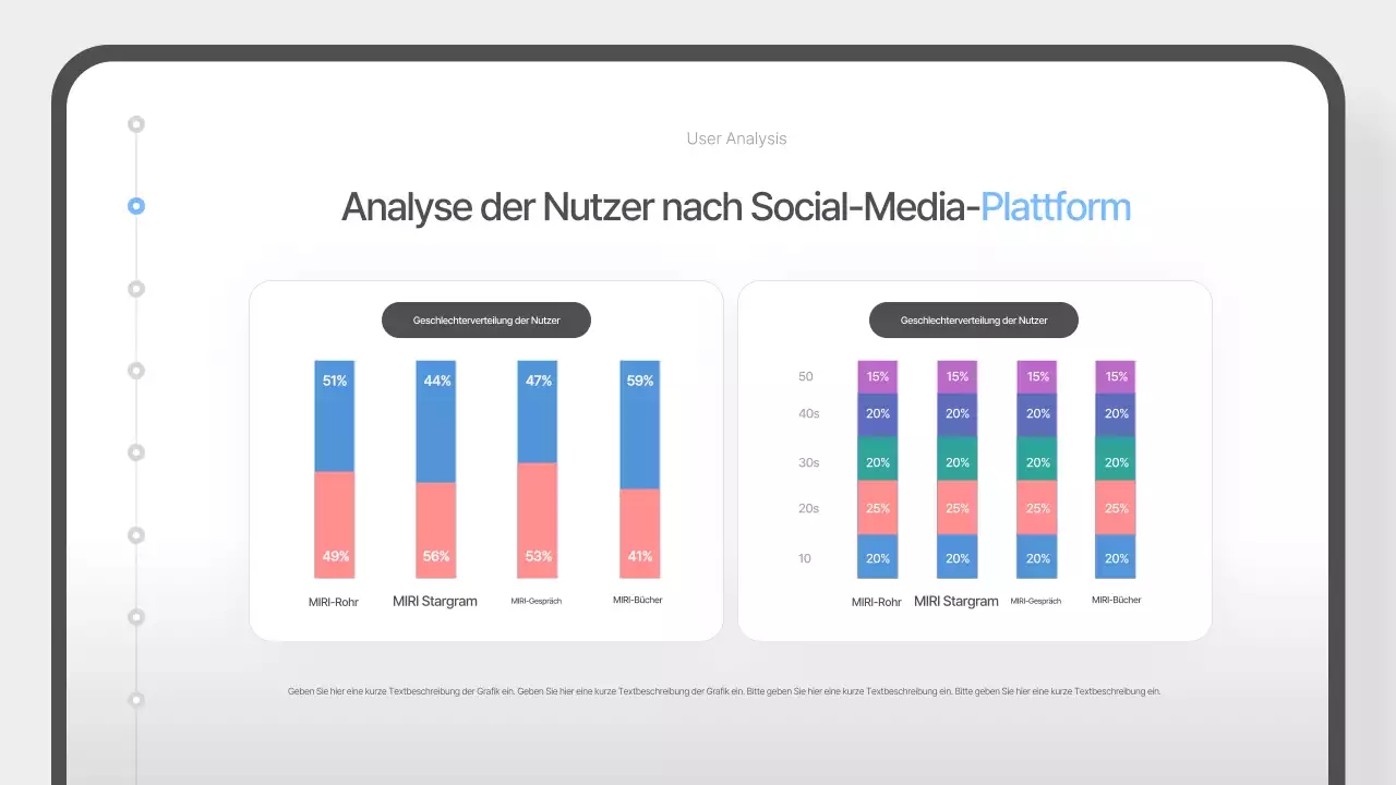 Einfacher Vorschlag für Social Media Marketing in Hellblau