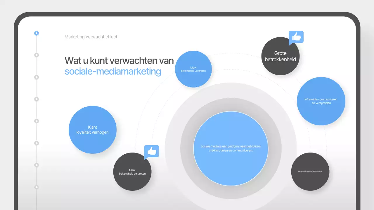 Eenvoudig voorstel voor sociale-mediamarketing in lichtblauw