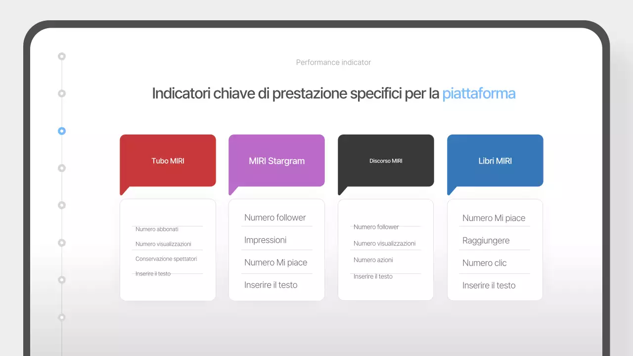 Semplice proposta di social media marketing in azzurro