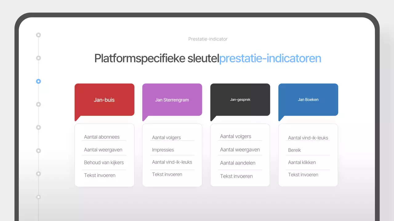 Eenvoudig voorstel voor sociale-mediamarketing in lichtblauw