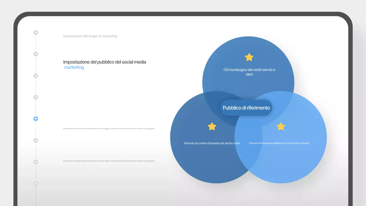 Semplice proposta di social media marketing in azzurro