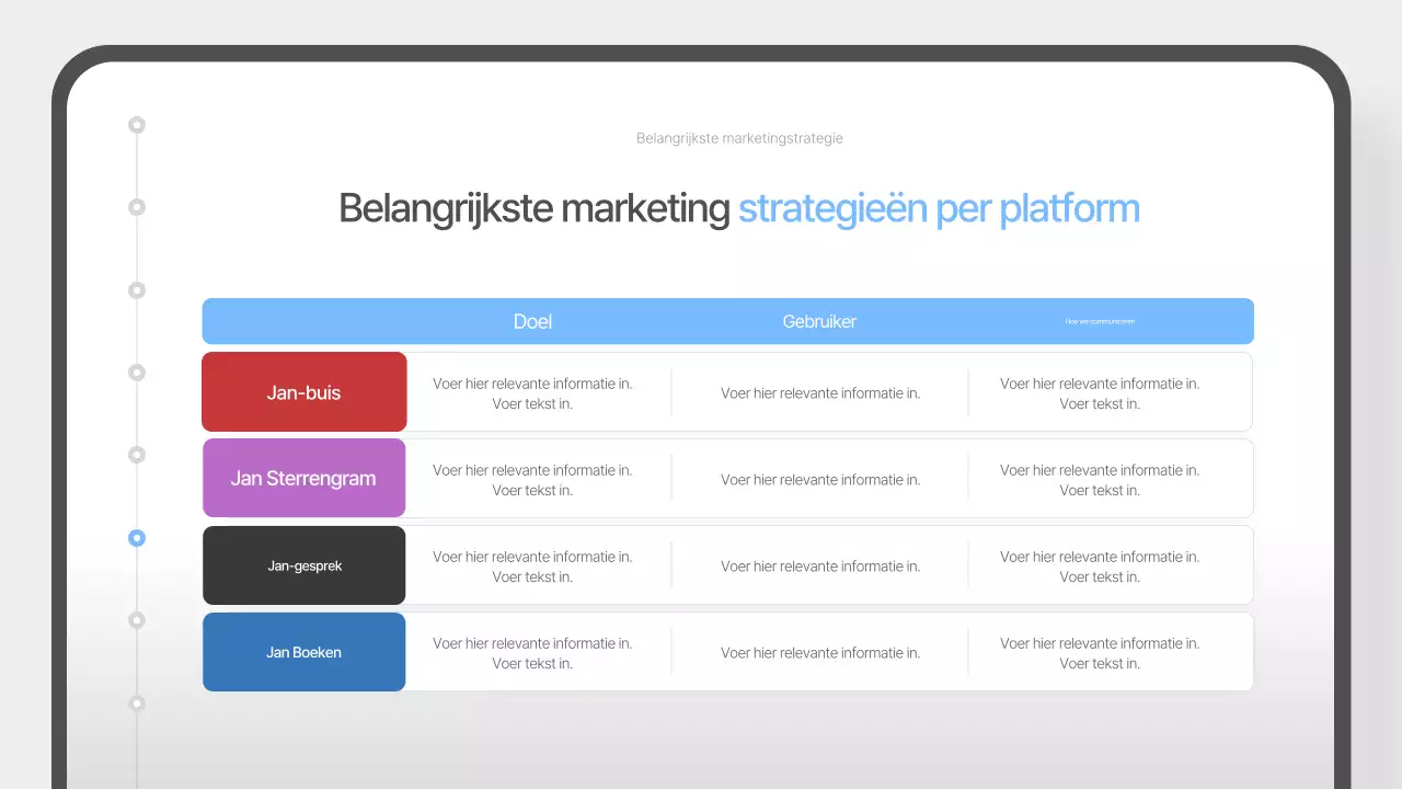 Eenvoudig voorstel voor sociale-mediamarketing in lichtblauw