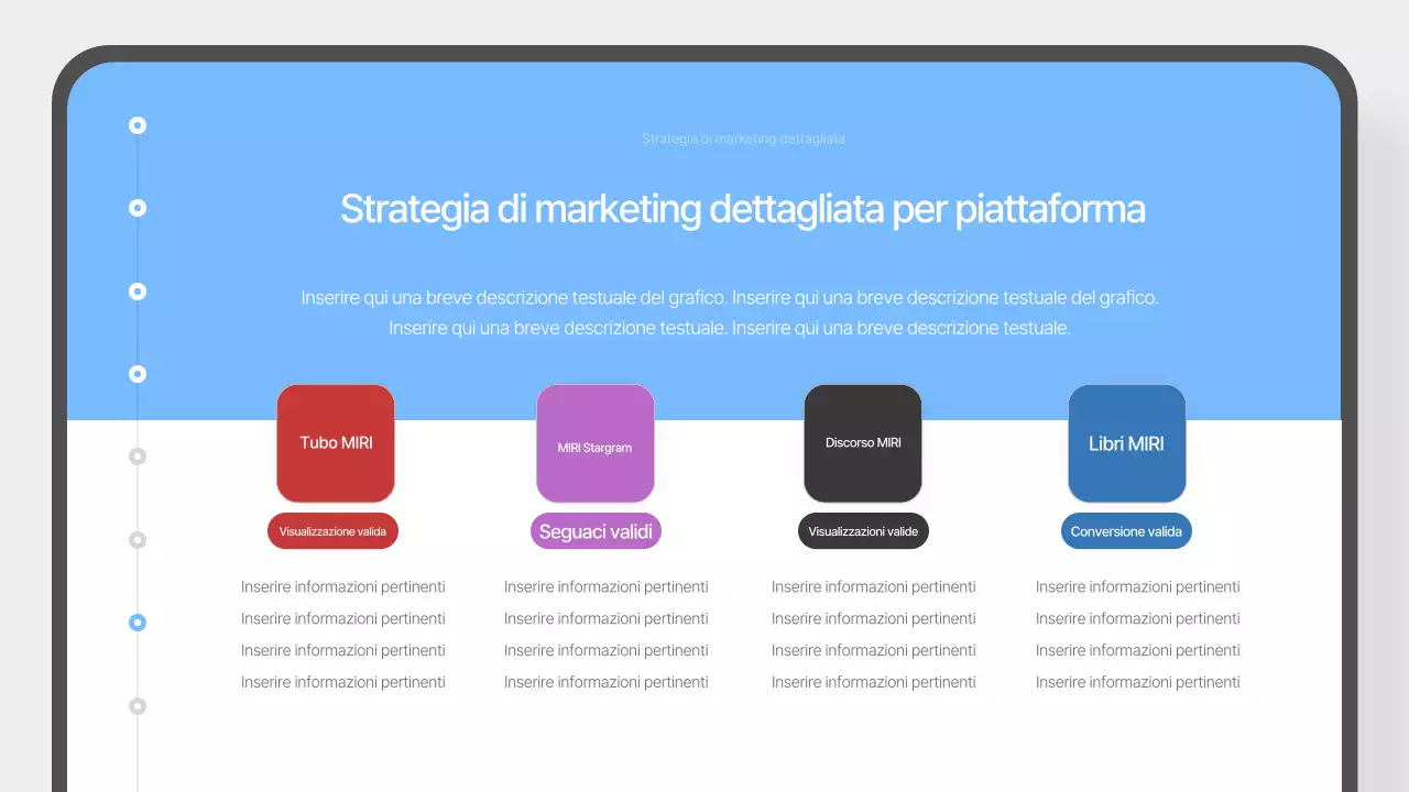 Semplice proposta di social media marketing in azzurro
