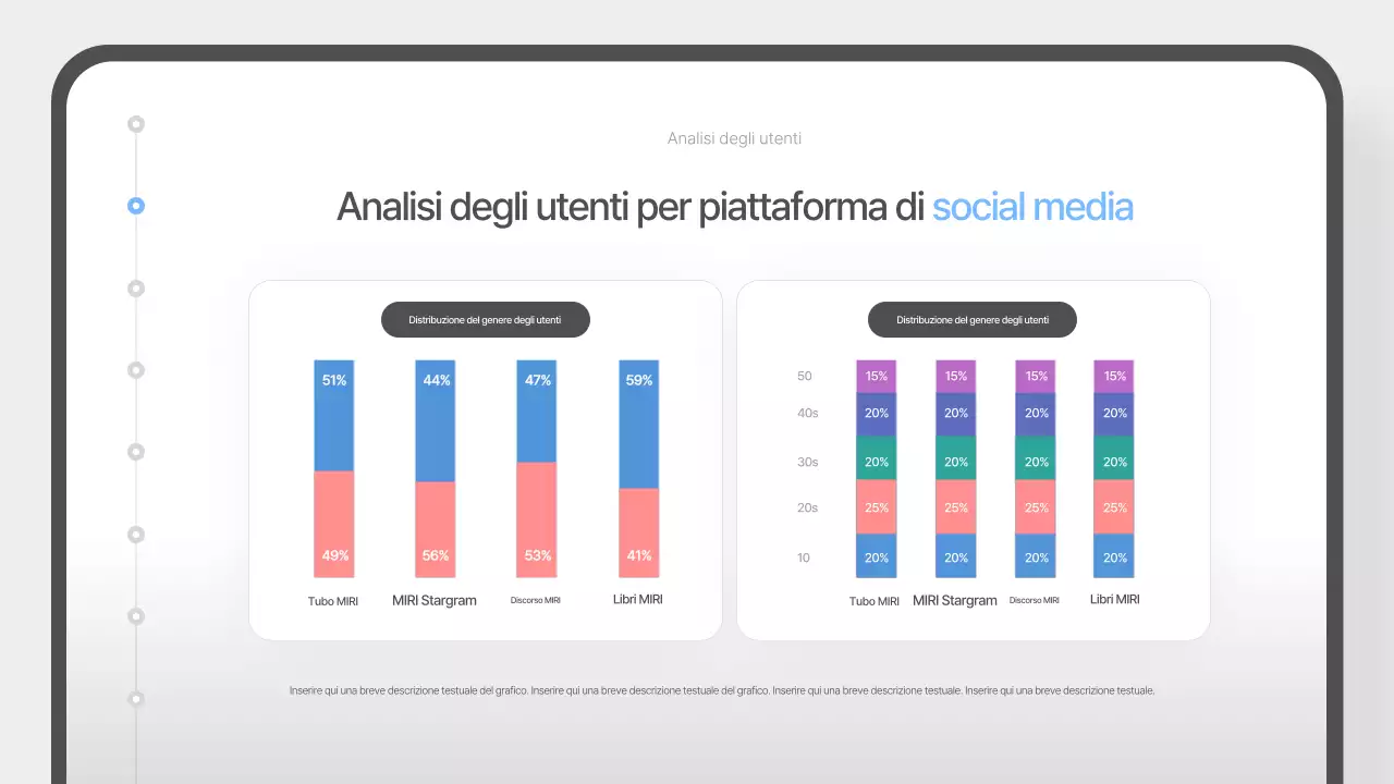 Semplice proposta di social media marketing in azzurro
