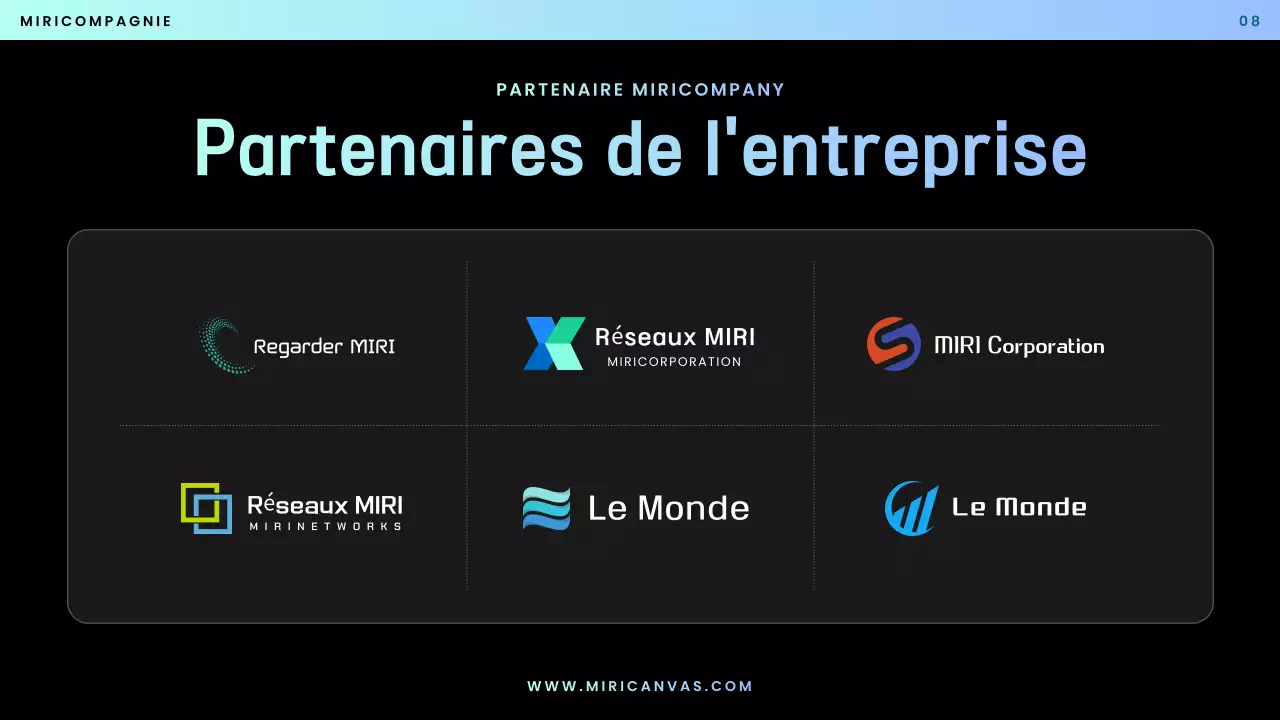 Proposition de performance moderne bleue