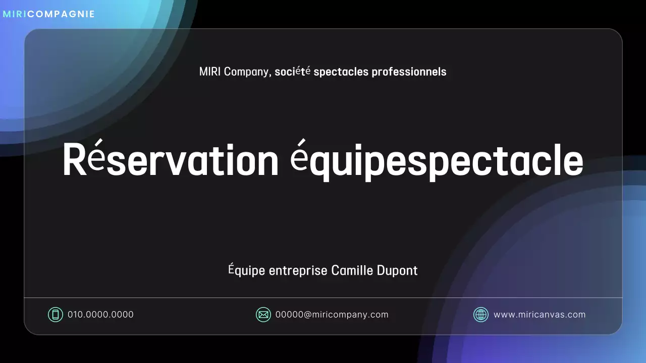 Proposition de performance moderne bleue