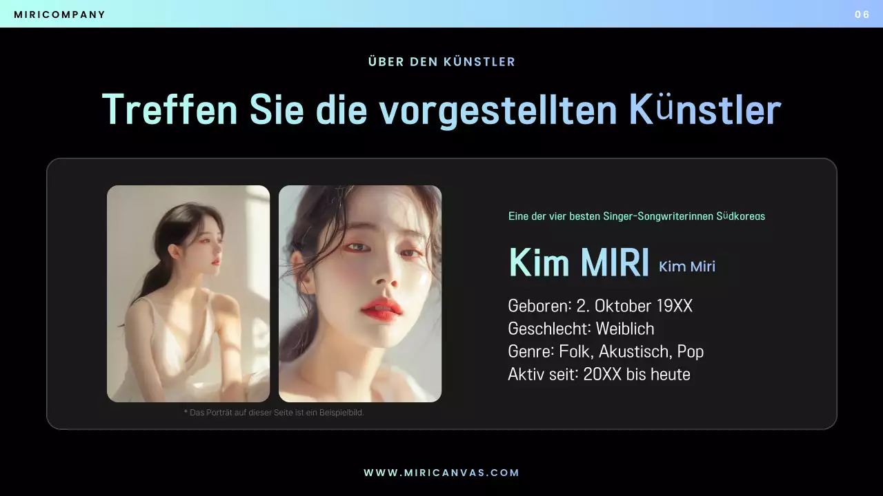 Blue Modern Performance-Vorschlag