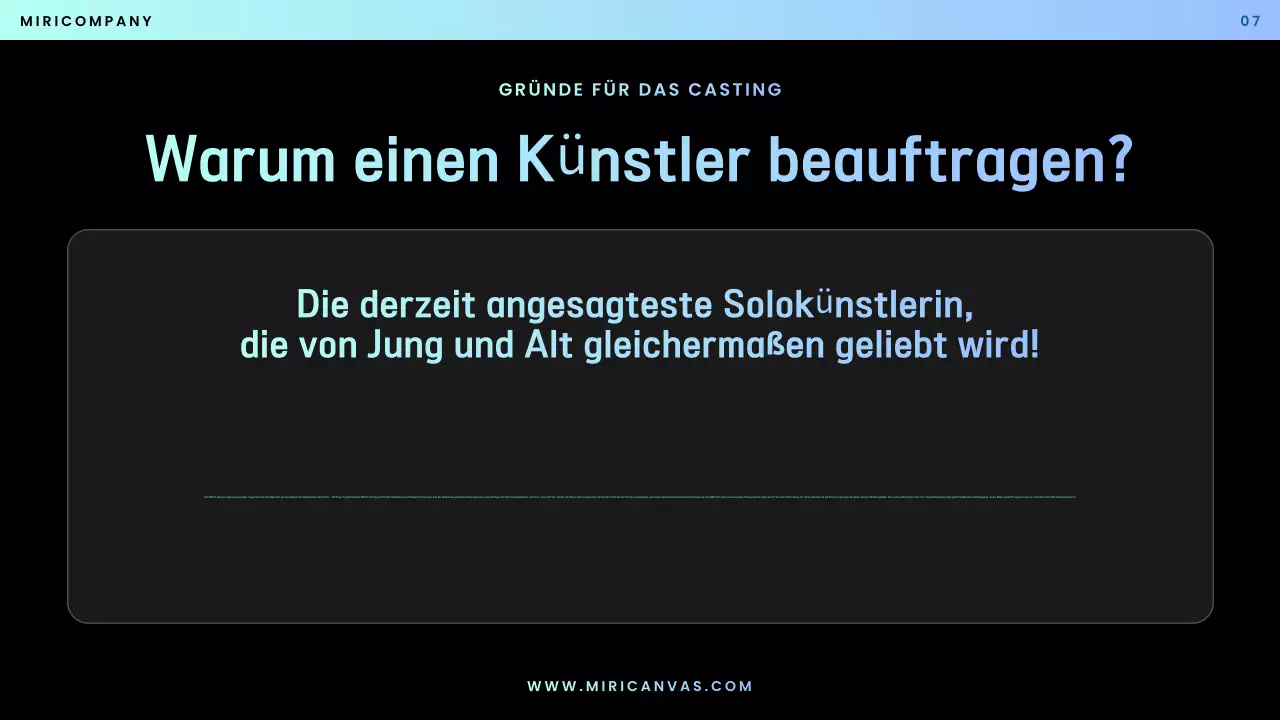 Blue Modern Performance-Vorschlag