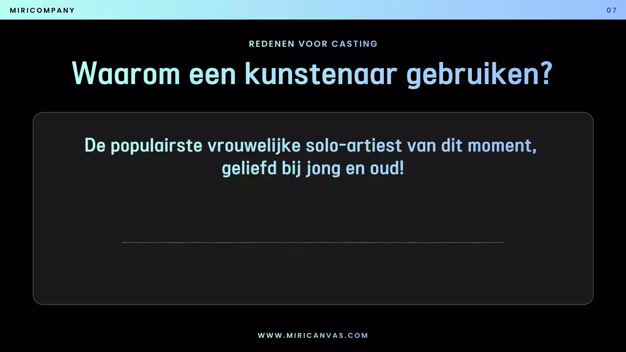 Blue Modern Prestatievoorstel