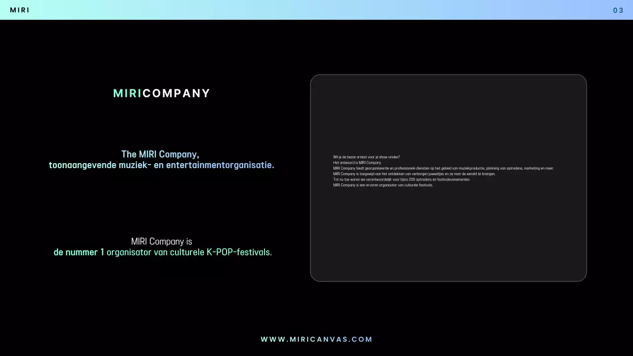 Blue Modern Prestatievoorstel