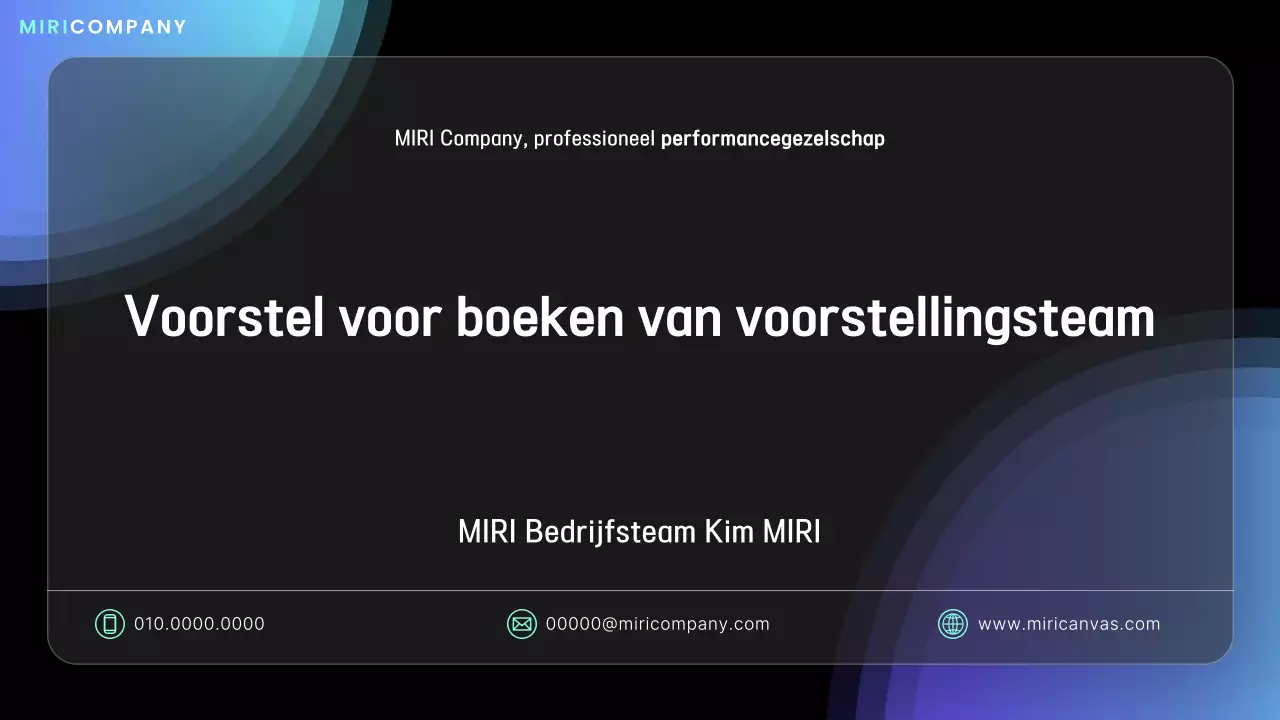 Blue Modern Prestatievoorstel