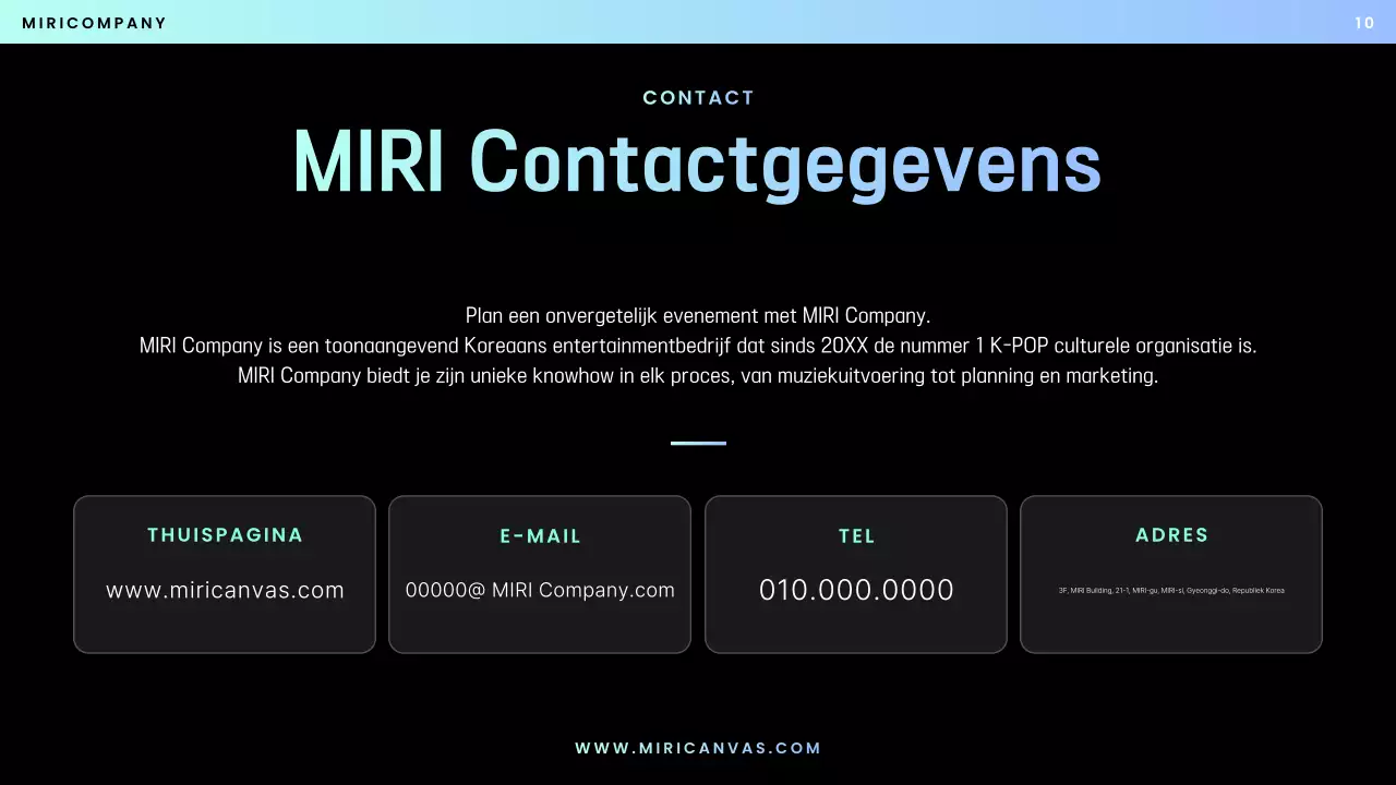 Blue Modern Prestatievoorstel