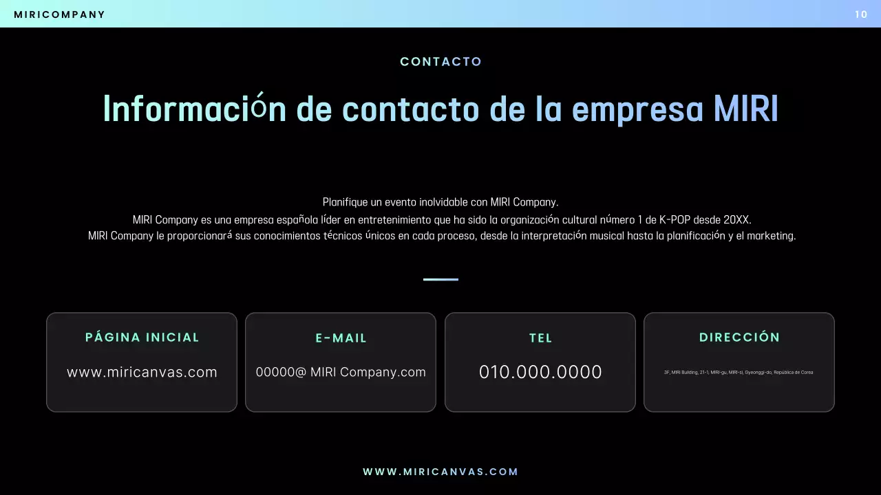 Propuesta Blue Modern Performance