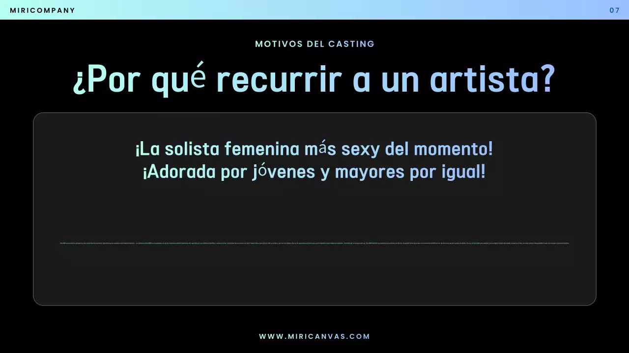 Propuesta Blue Modern Performance