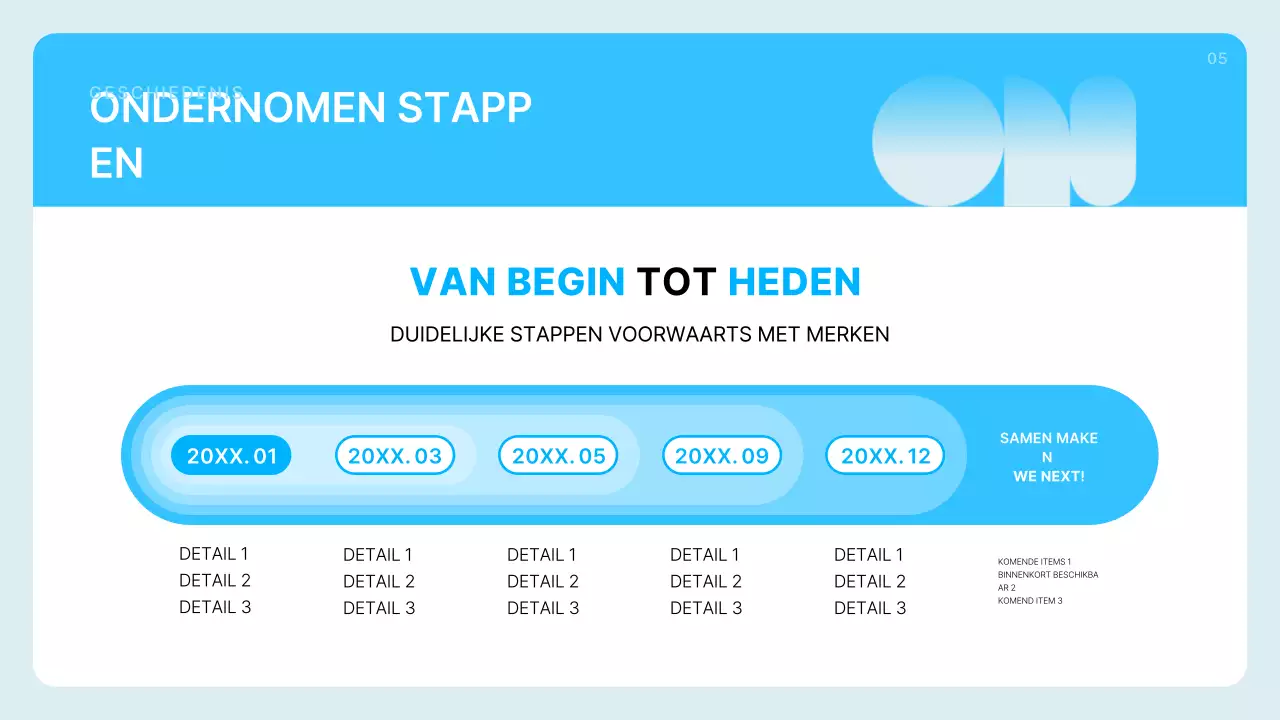 Lichtblauwe schone bedrijfsprofiel beschrijving