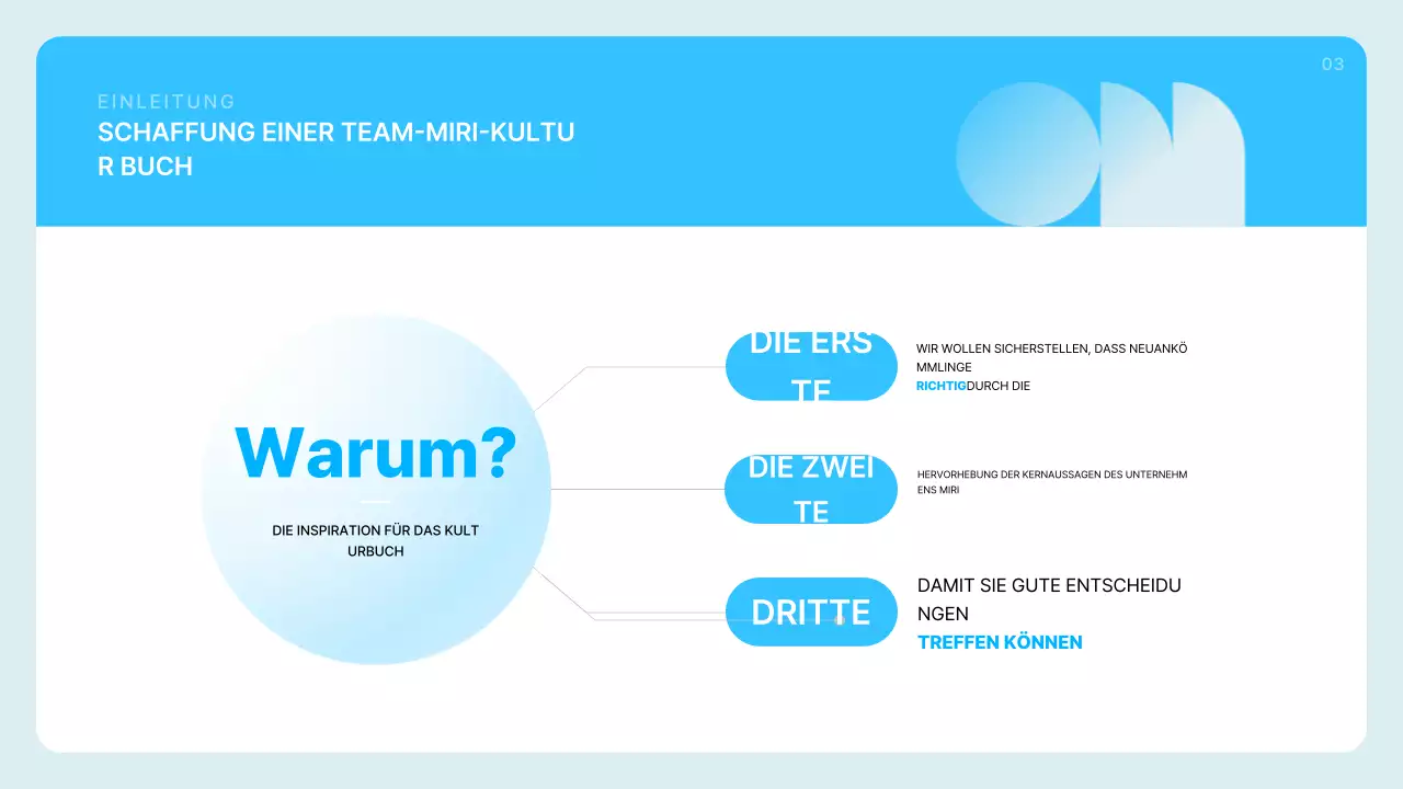 Hellblaue saubere Firmenprofilbeschreibung