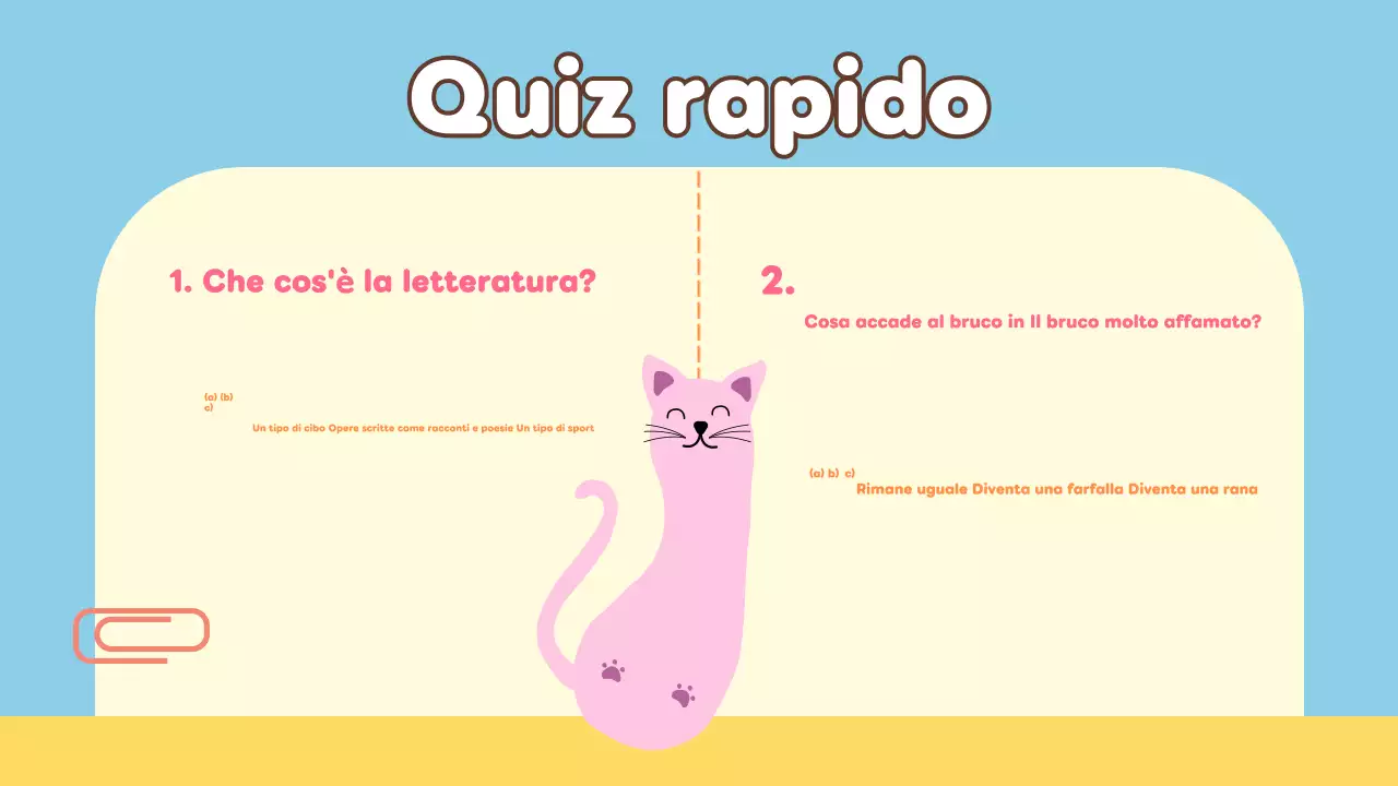 Presentazione ludica della letteratura per la scuola elementare