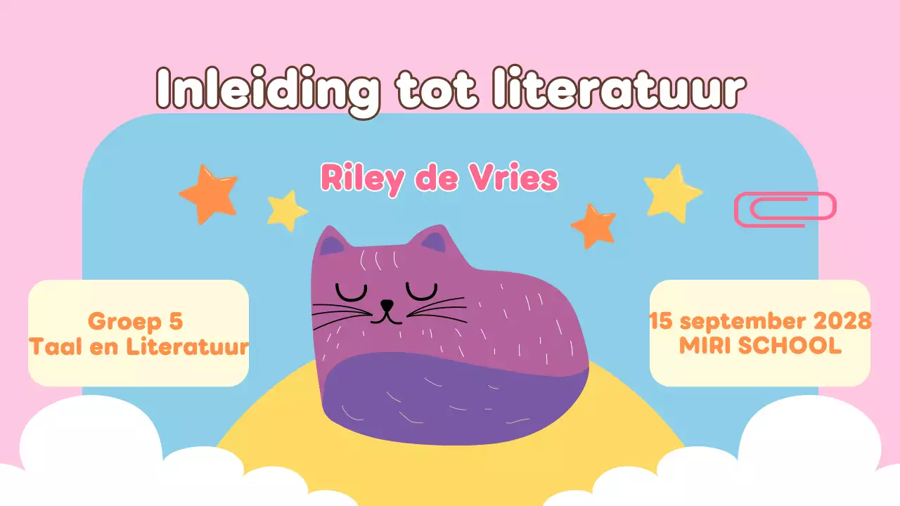 Speelse literatuurpresentatie voor basisschool