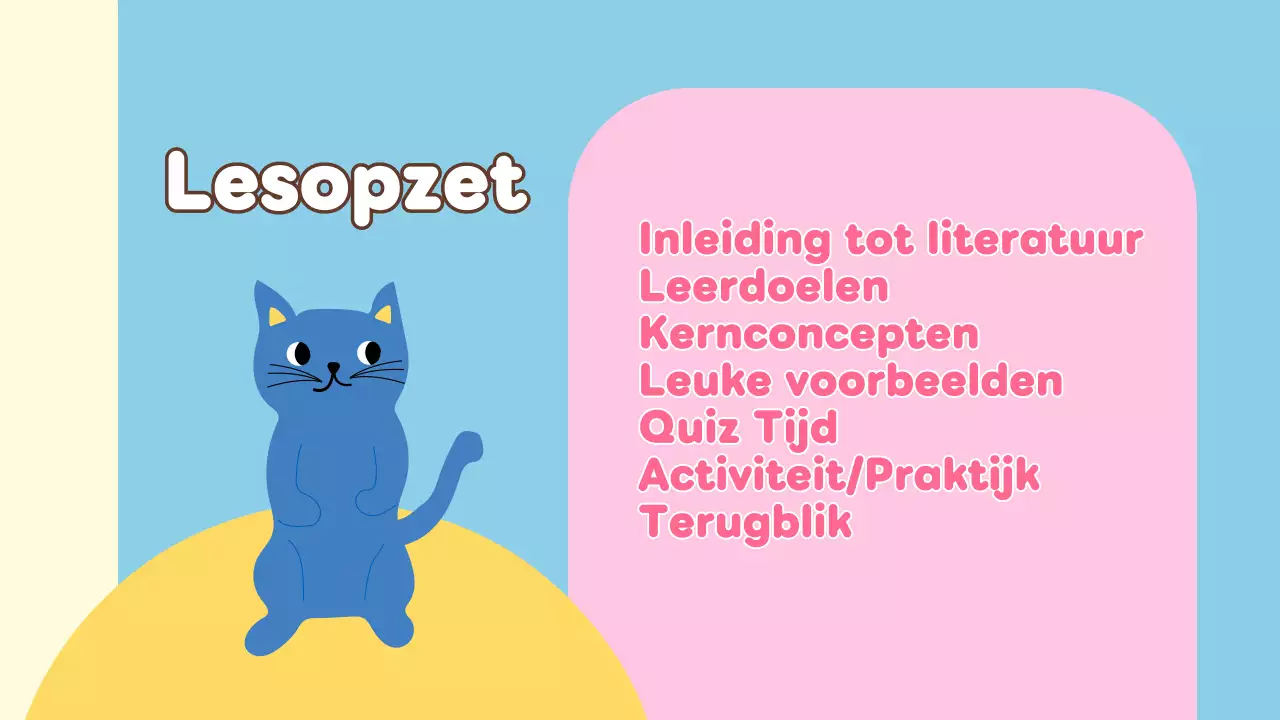 Speelse literatuurpresentatie voor basisschool
